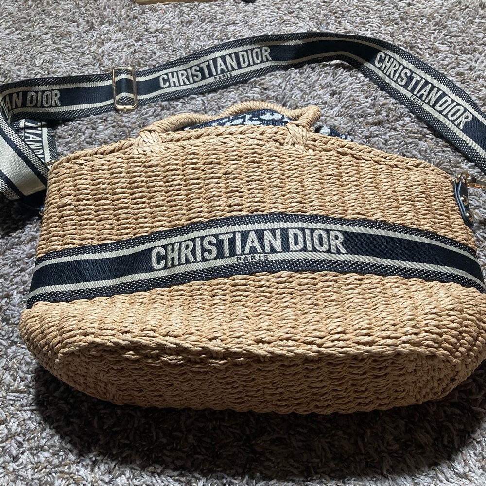 Christian Dior Oblique Wicker Basket Bag - Picture 2 of 10